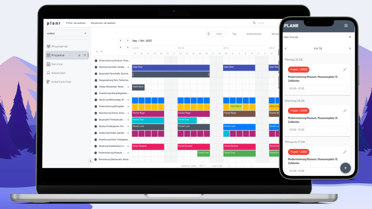 codeto: PLANR – Die Zukunft der Einsatz- und Ressourcenplanung in der Baubranche