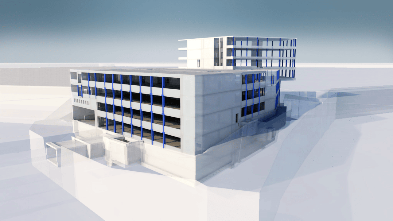 3D-Ausführungsmodell Neubau Werk 5 Thermoplan AG Weggis (CAD BIM-Software Allplan)