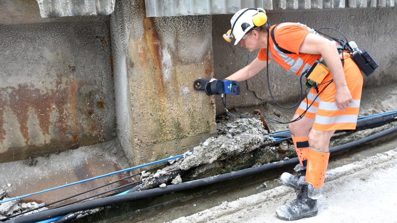 Eine Baustelle kann innerhalb kurzer Zeit effizient gescannt werden.