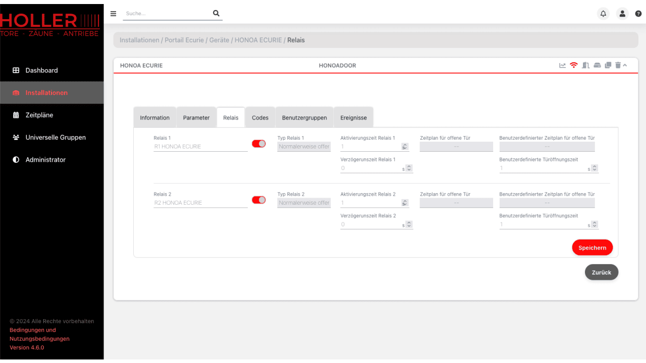 Cloudassistent zur Verwaltung von Handsendern und anderer Peripherie, Zeitschaltungen, Zutrittsmanagement