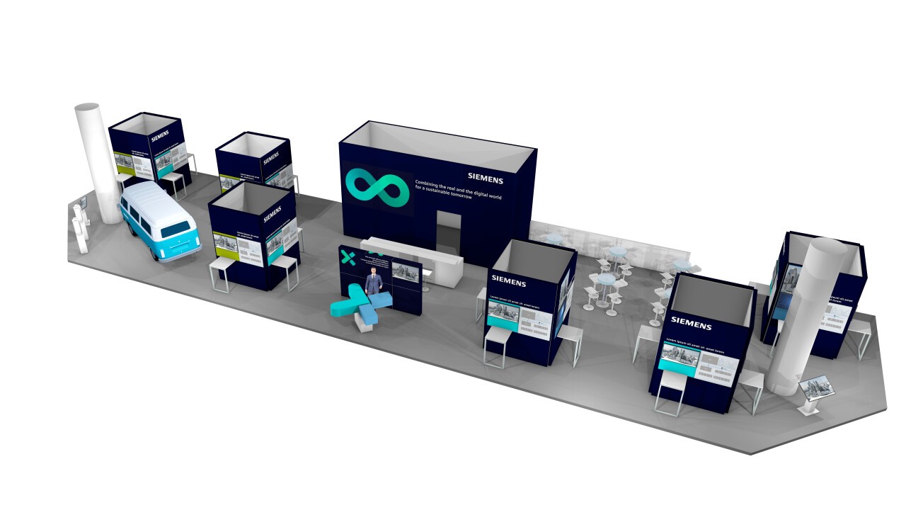 Siemens-Hub in der Halle 1.1 Süd, Stand B40