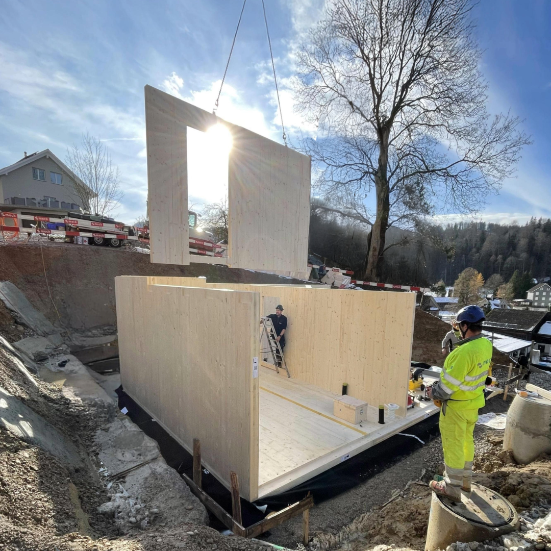 Bau eines Kellers aus Holz - Ostschweiz