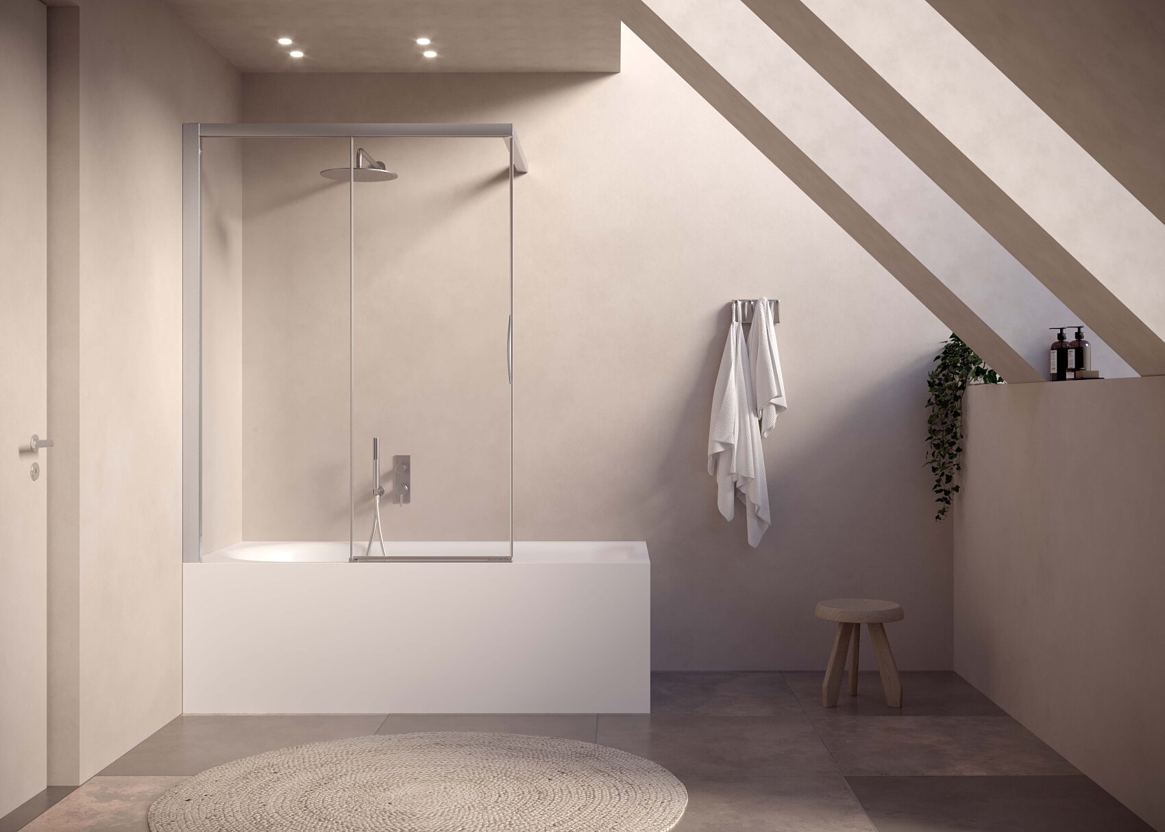 Schiebetür für Badewanne